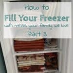 Freezer Meals – When You Can’t Find the Time