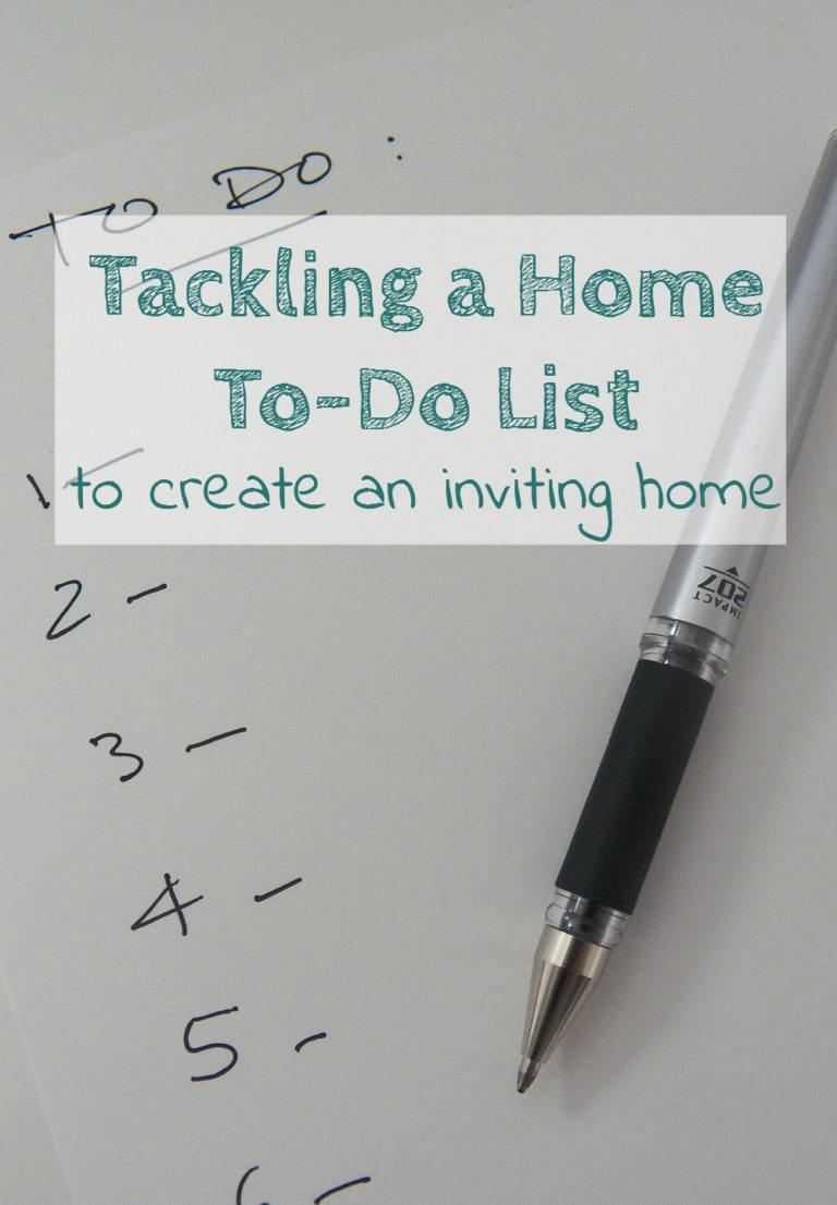 Creating an Inviting Home or Tackling a To-Do List