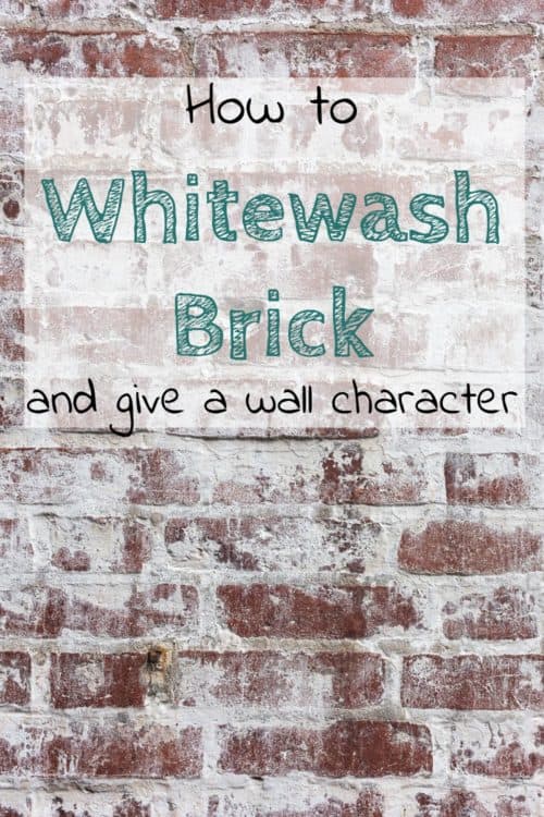 How to Whitewash Brick to give a wall character