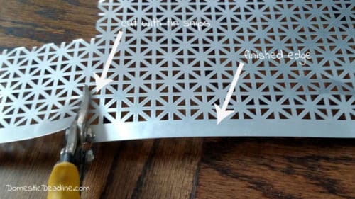Learn how to make custom air vent covers that fit the style of your home instead of metal or plastic big box store vents. Customize to your home's style. #cheaphomerenovations #cheaphomeimprovement domesticdeadline.com