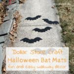 Dollar Store Craft – Halloween Bat Door Mats