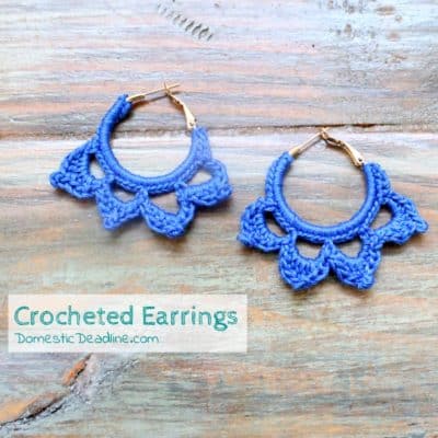 Crocheted Earrings pinterest inspired - Domestic Deadline