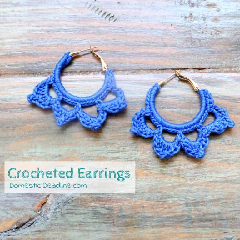 Crocheted Earrings pinterest inspired - Domestic Deadline