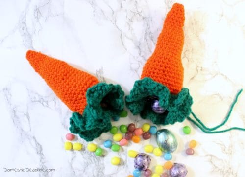 Crocheted Carrot Gift Bags - Perfect for Easter Treats - Domestic Deadline