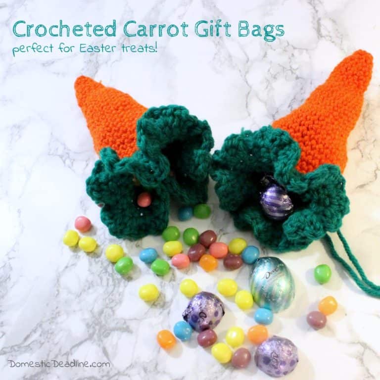 Crocheted Carrot Gift Bags - Perfect for Easter Treats - Domestic Deadline