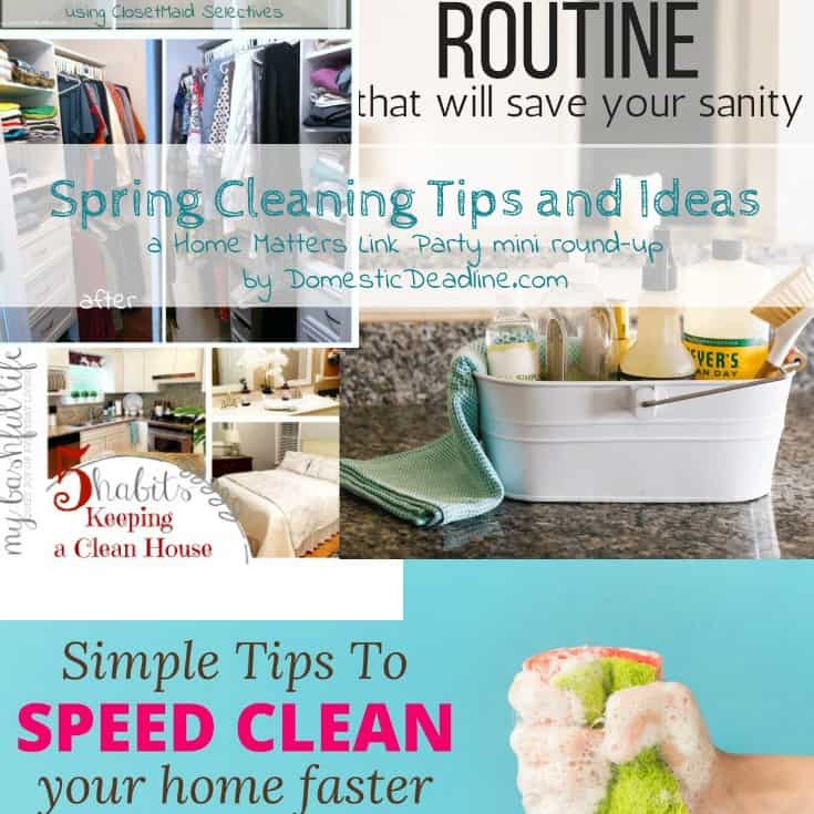 It’s spring and it’s National Cleaning Week, so we have some fantastic spring cleaning tips and ideas to help you get your home looking its best. Plus link up at Home Matters with recipes, DIY, crafts, decor - Domestic Deadline