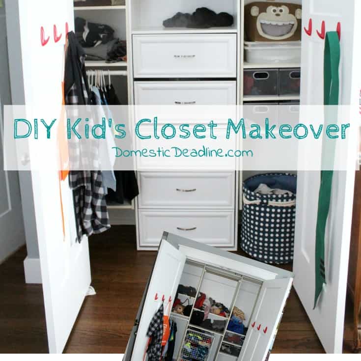 DIY Kid's Closet Makeover: Making Organizing Easier - Domestic Deadline