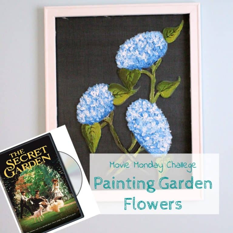 Each month the Movie Monday group has a different movie theme with a goal of creating a project to go along with the movie. This month's theme is KIDS! The Secret Garden is a great movie about kids, see the hydrangea painting I did on a screen. - Domestic Deadline