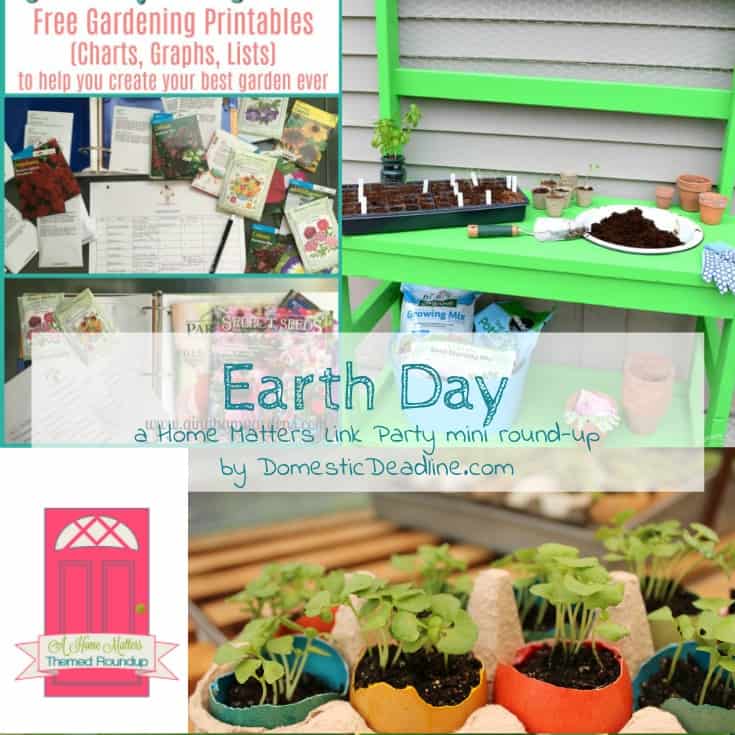 Get ready for Earth Day! Check out our roundup, we've got some great ideas for celebrating our beautiful earth. Plus, link up at Home Matters with recipes, DIY, crafts, decor. Domestic Deadline