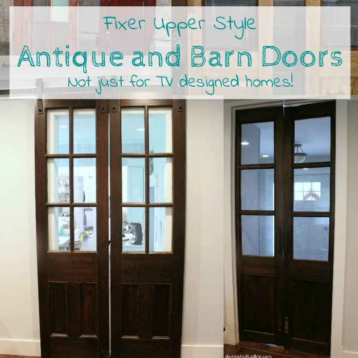 Ever watch Fixer Upper and wish you could incorporate antique and/or barn doors into your home decor? Check out these 1800s church doors turned into a feature in our real home. Do not adjust your TV! Domestic Deadline