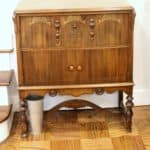 Converting an Antique Radio Cabinet to a Bar Cart