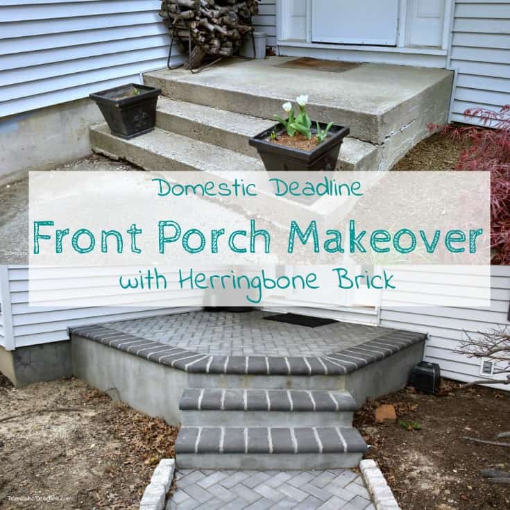 See how our front porch went from dilapidated to a beautiful gray herringbone brick drastically improving the curb appeal of our home. Domestic Deadline