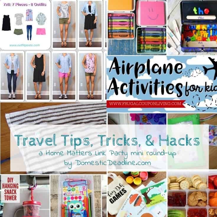 Planning a trip? We've got some awesome travel tips, tricks, and hacks to help you make the most of your vacation. Plus, link up at Home Matters with recipes, DIY, crafts, decor. #Travel #TravelTips #HomeMattersParty http://domesticdeadline.com