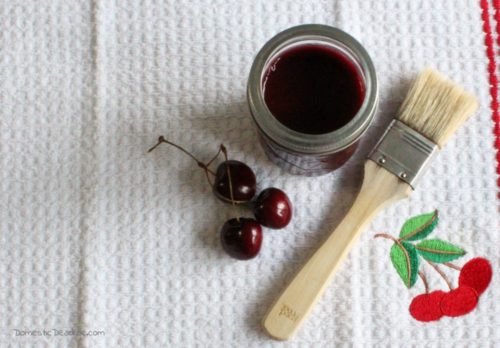 Using fresh cherries to make a sweet and tangy cherry barbecue sauce great for pork or chicken. Can the sauce and use all year long www.domesticdeadline.com