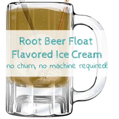 No Churn Root Beer Float Ice Cream