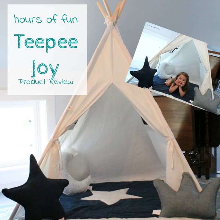 Even my big kids are enjoying playing with the little ones in this well made, completely customizable teepee from Teepee Joy. Product review www.domesticdeadline.com