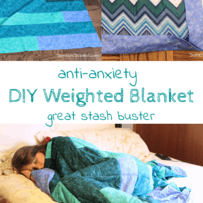 Weighted blankets can make a huge improvement to someone who lacks sleep due to anxiety. Here's how I made one for my daughter, saving a lot of money www.domesticdeadline.com