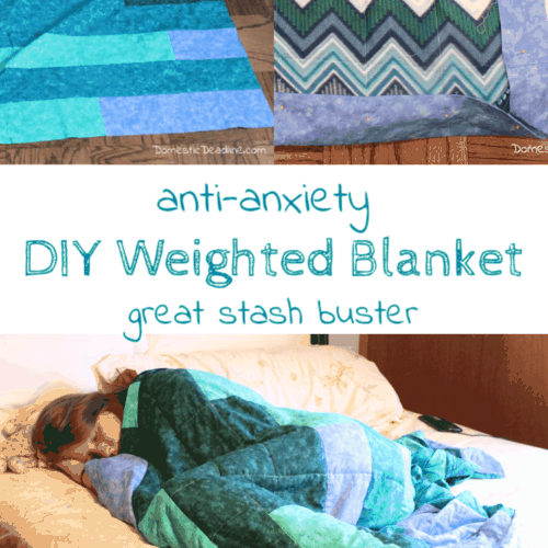 Weighted blankets can make a huge improvement to someone who lacks sleep due to anxiety. Here's how I made one for my daughter, saving a lot of money www.domesticdeadline.com
