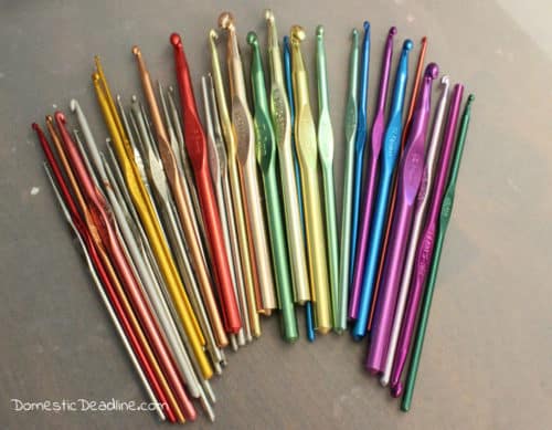 DIY ergonomic crochet hooks using polymer clay. Make your own to reduce fatigue. www.domesticdeadline.com