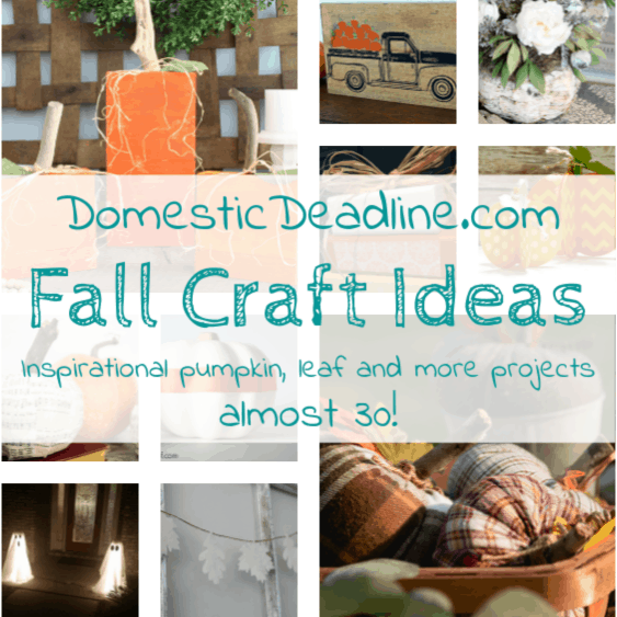 Almost 30 fall craft projects to get you inspired to create something with pumpkins, leaves, ghosts, Halloween and more! www.domesticdeadline.com