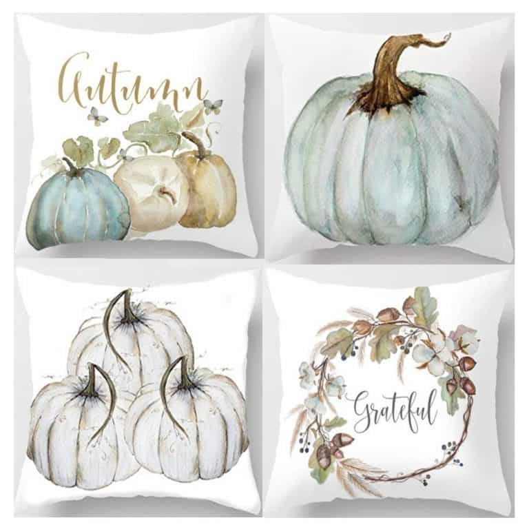 Teal Halloween and Fall Decorations