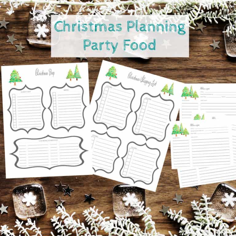 Tips for organizing a Christmas party. Wether you cook or cater, there is still a lot that goes into planning party food. Printables to help you organize www.domesticdeadline.com