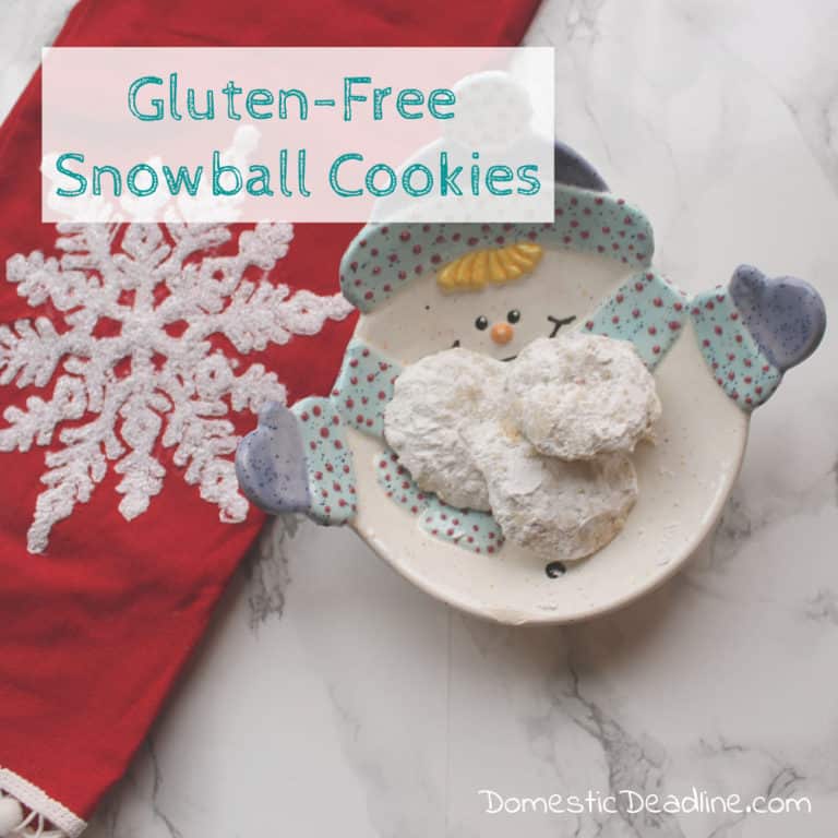 We've turned a family favorite gluten-free so everyone can enjoy it. Traditional snowball cookies (or butterball cookies) still taste just as yummy as my grandma made them www.domesticdeadline.com