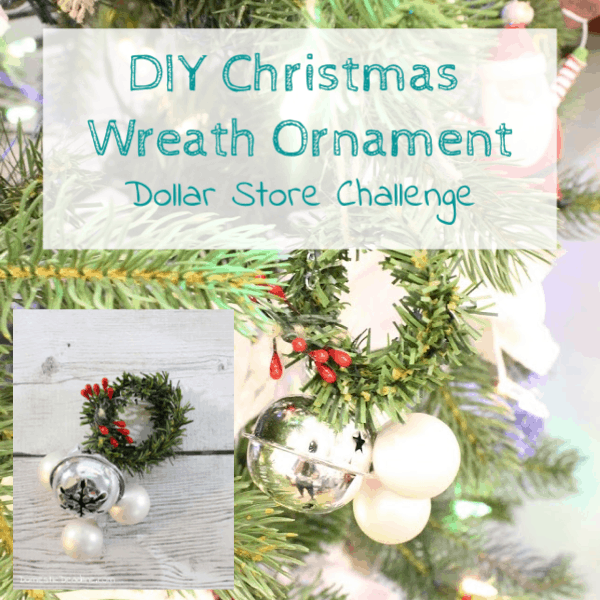 Join us for the Dollar Store Challenge - Christmas Edition! I'll be sharing my mini wreath and bell ornaments, several for just a few dollars! www.domesticdeadline.com