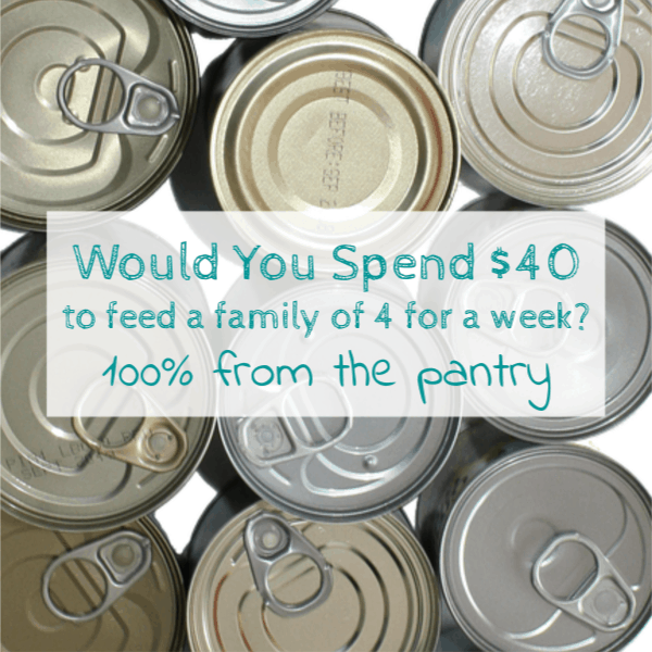 Food pantriFood pantries are desperate for donations. Here's what a little more than $40 can buy in canned & pantry items and how to make it feed a family for a week. www.domesticdeadline.comes are desperate for donations. Here's what a little more than $40 can buy in pantry items and how to make it feed a family for a week. www.domesticdeadline.com