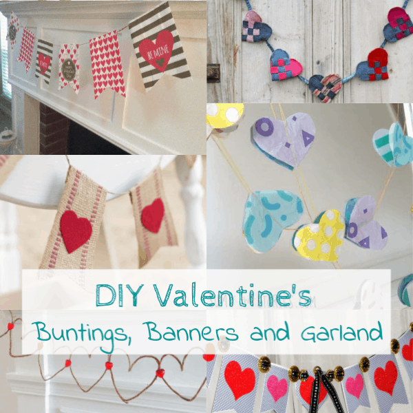 Valentine's banners, buntings and garlands, no matter what you call it, it looks beautiful and makes a great decor! Great DIY ideas www.domesticdeadline.com