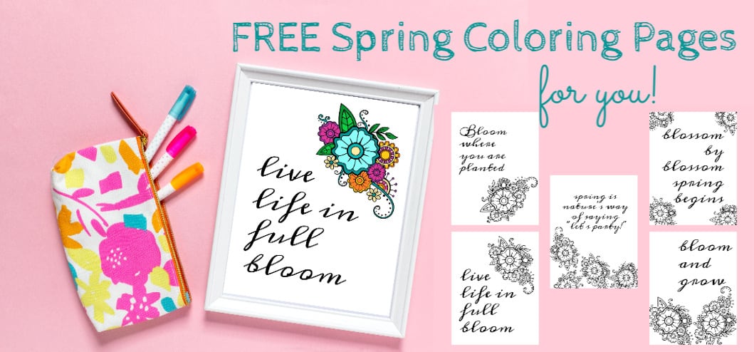 Grab 5 free printable spring coloring pages and see what's been going on at Domestic Deadline. Color away your stress, decorate, have fun! www.DomesticDeadline.com