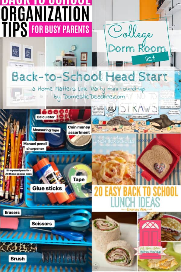 We're giving you a head start on Back-to-School tips and ideas for a fab school year! Linkup @ Home Matters. #BacktoSchool #Back2School #HomeMattersParty DomesticDeadline.com