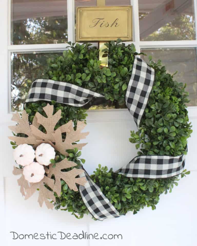 Simple Fall Farmhouse Wreath