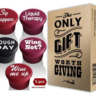 Image for Set of 5 Funny Silicone Wine  Stoppers