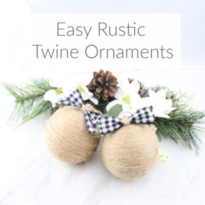 Learn how easy it is to make a rustic twine ornament. A great way to make inexpensive ornaments or update old ornaments that no longer go with your style. DomesticDeadline.com