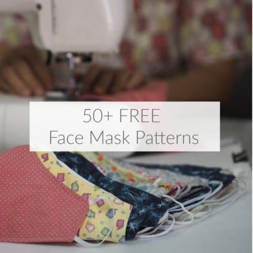 Find the free face mask pattern that works best for your sewing skills to keep you safer during Covid-19 DomesticDeadline.com