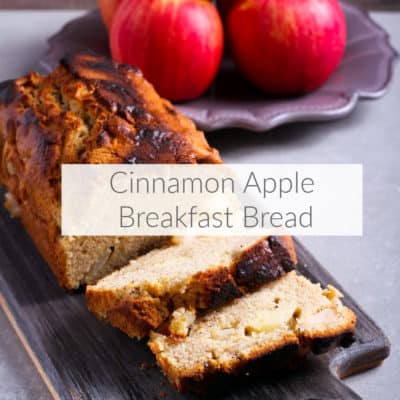 Turn a quick "beer bread" into a mouthwatering cinnamon apple breakfast bread, perfect for holiday mornings with family. DomesticDeadline.com #festivechristmas #festivechristmasideas #beerbread #cinnamonapplebread #quickbread #breakfastbread