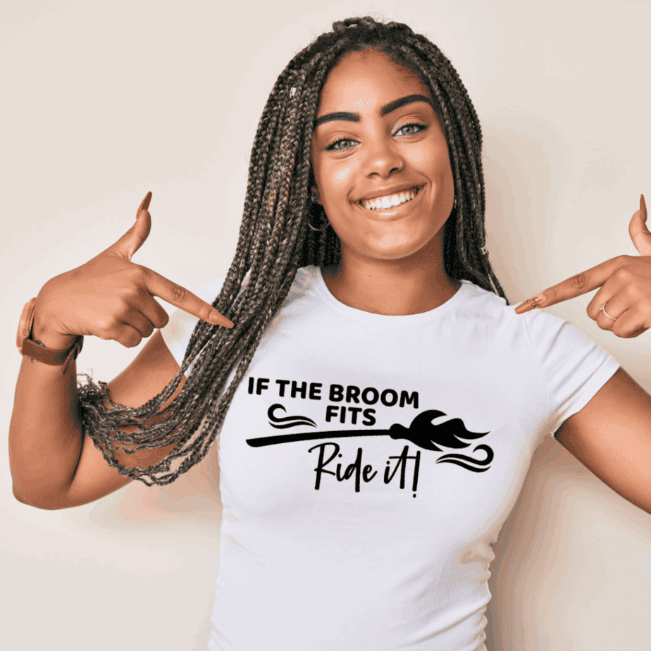 Free Witch SVG - If the Broom Fits, Ride It - Halloween cutting file for Cricut and Silhouette