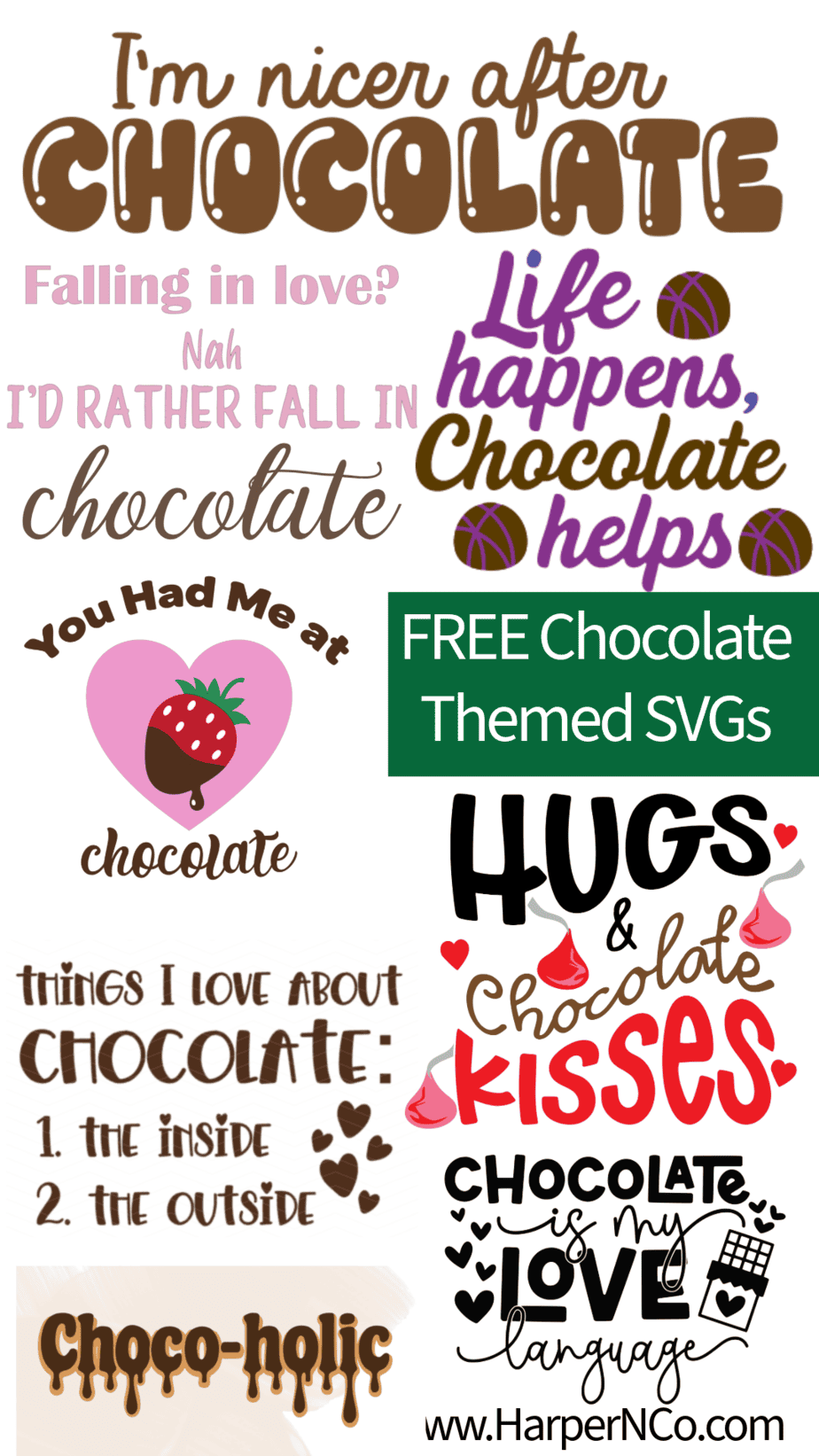 Free Chocolate SVG – “You Had Me at Chocolate” heart with chocolate-covered strawberry for Cricut and Silhouette