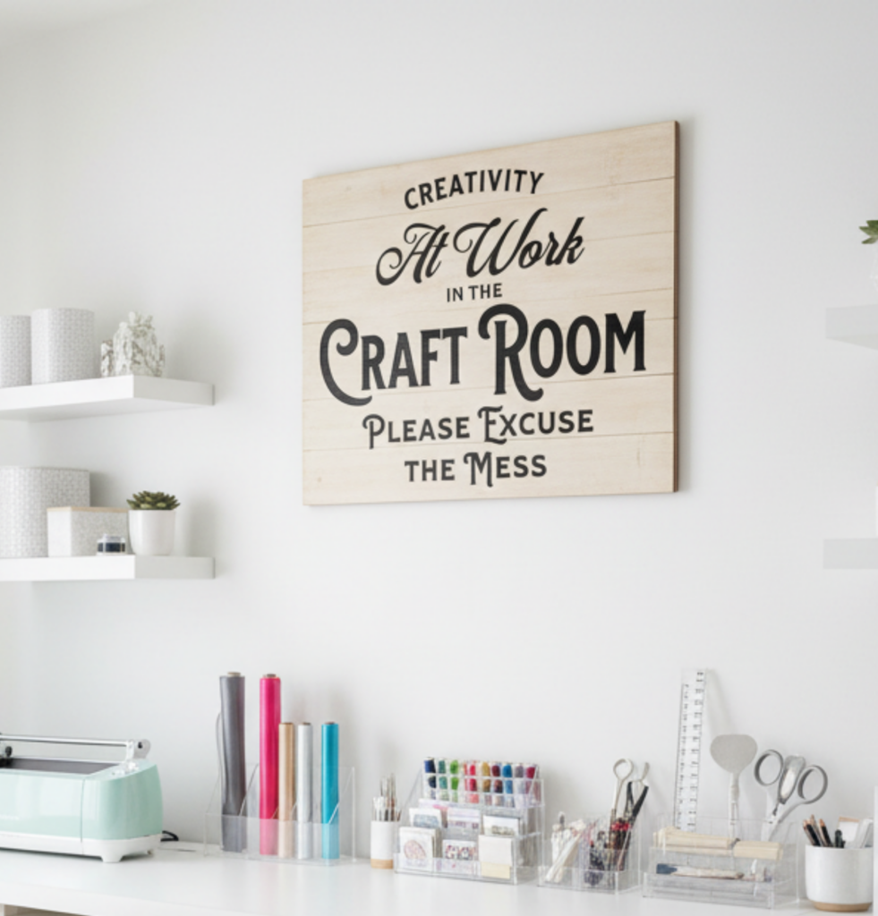 Creativity at Work Craft SVG Dinosaur Mama Personalized Craft Room Door Sign